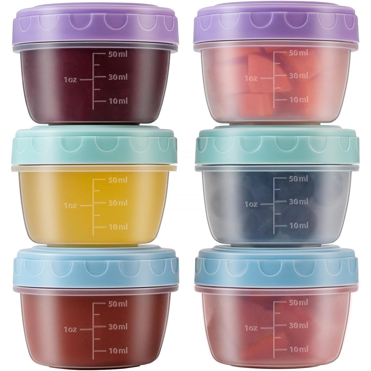 Baby Food Jars Glass - Confezione da 1-6 contenitori da 2,7