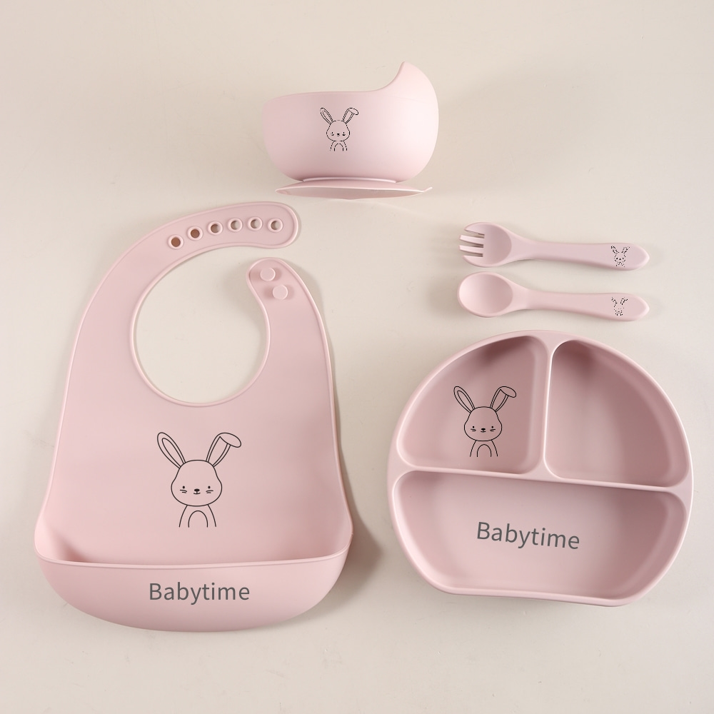 Silicone Suction Bowl - Set di 5 posate per bambini