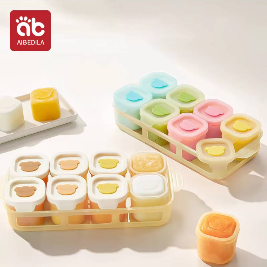 Baby Food Jars Glass - AIBEDILA Vassoio Congelatore in Silicone per