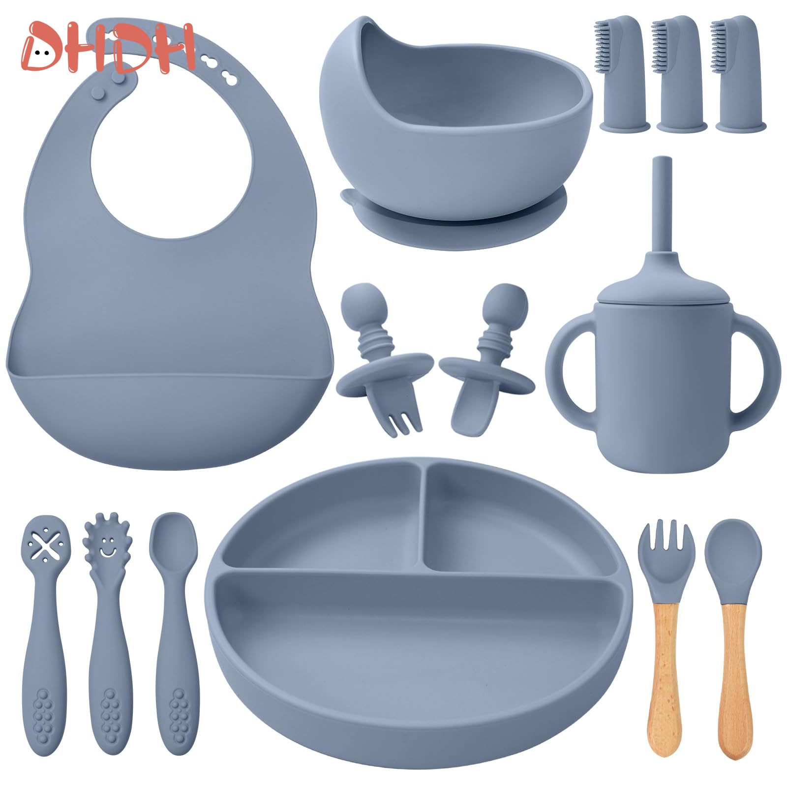 Silicone Suction Bowl - Set per l'alimentazione del bambino in
